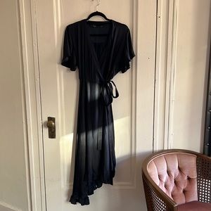 Vero Moda Wrap Dress-Navy-Size Medium